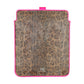 Cavalli Class Fuchsia Leopard Print Calfskin Tablet Case