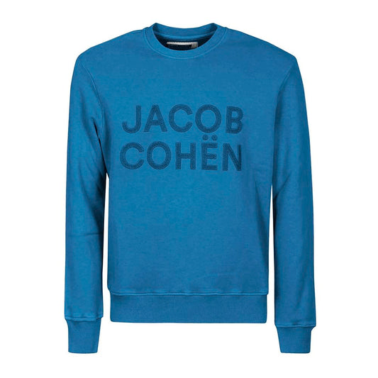 Jacob Cohen Elegant Sporty Men's Light Blue Sweatshirt