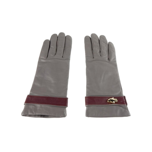 Cavalli Class Elegant Lambskin Leather Gloves