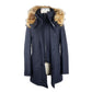 Made in Italy Elegant Blue Wool-Cashmere Padded Jacket