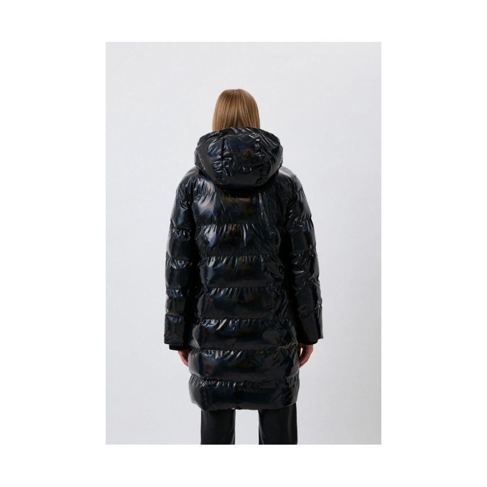 Love Moschino Elegant Painted Effect Long Down Jacket