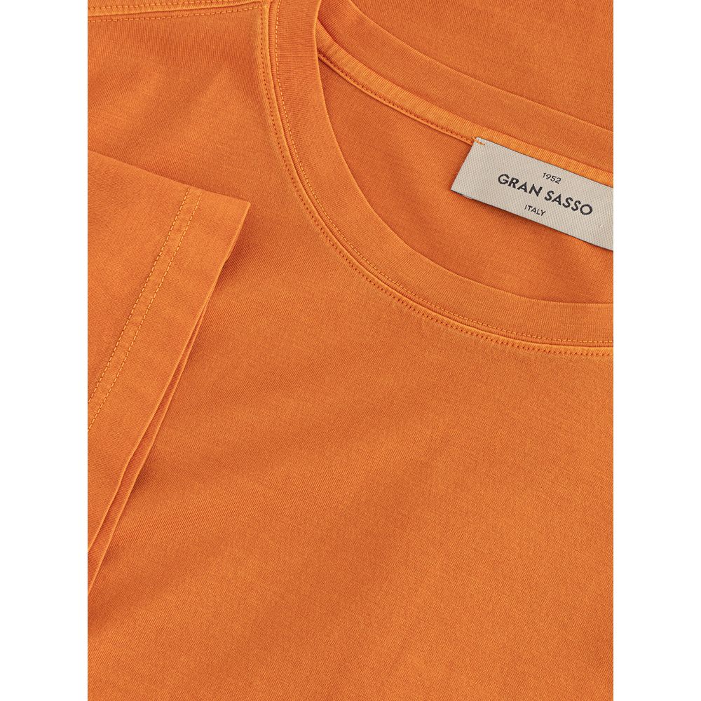 Gran Sasso Grandeur Orange Cotton Tee for Men