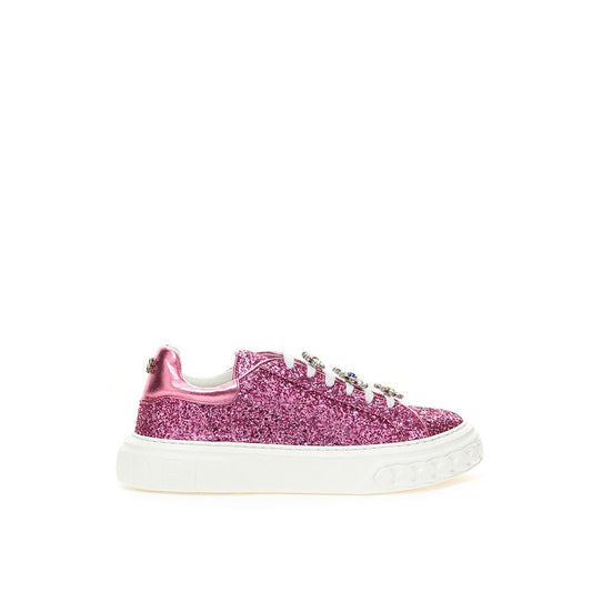 Casadei Chic Fuchsia Leather Sneakers