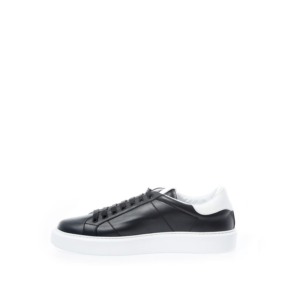 Roberto Cavalli Elegant Black Leather Sneakers for Men