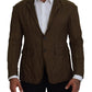 Dsquared² Green Single Breasted Men Coat Blazer Jacket