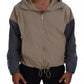 Dsquared² Brown Gray Sleeves Hooded Full Zip Jacket