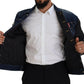 Dsquared² Blue Denim Black Sleeves Men Jacket Cotton Bomber