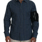 Dsquared² Multicolor Black Arm Plaid Men Long Sleeves Shirt