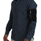 Dsquared² Multicolor Black Arm Plaid Men Long Sleeves Shirt