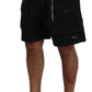 Dsquared² Black Cotton Cargo Boxer Above Knee Shorts