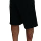 Dsquared² Black Solid Pull On Men Casual Bermuda Shorts