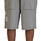 Dsquared² Gray Printed Pull On Men Casual Bermuda Shorts