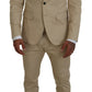 Dsquared² Beige Cotton Single Breasted 2 Piece CIPRO Suit