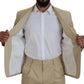 Dsquared² Beige Cotton Single Breasted 2 Piece CIPRO Suit