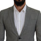 Dsquared² Gray Wool Single Breasted 2 Piece PARIS Suit