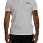 Dsquared² White Cotton Short Sleeves Collared T-shirt