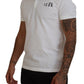 Dsquared² White Cotton Short Sleeves Collared T-shirt