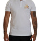 Dsquared² White Cotton Short Sleeves Collared T-shirt