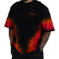 Dsquared² Black Orange Cotton Short Sleeves Crewneck T-shirt