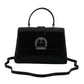 Jimmy Choo Black Leather Top Handle Shoulder Bag