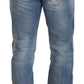 Dsquared² Blue Washed Straight Fit Men Casual Denim Jeans