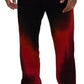 Dsquared² Black Red Cotton Logo Print Casual Pants