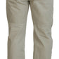 Dsquared² Beige Cotton Straight Fit Men Casual Pants