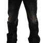 Dsquared² Black Washed Cotton Straight Fit Casual Denim Jeans