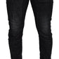 Dsquared² Black Washed Cotton Skinny Casual Men Denim Jeans