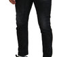 Dsquared² Black Washed Cotton Skinny Casual Men Denim Jeans