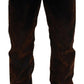 Dsquared² Brown Washed Cotton Straight Fit Casual Denim Jeans