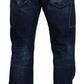 Dsquared² Blue Washed Cotton Cargo Casual Men Denim Jeans