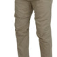 Dsquared² Beige Cotton Printed Leg Men Casual Pants