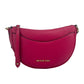 Michael Kors Dover Small Pink Half Moon Crossbody Bag Purse