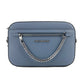 Michael Kors Jet Set East West Large Denim Leather Zip Chain Crossbody Bag