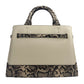 Michael Kors Reed Large Snake Skin Belted Satchel Crossbody Bag