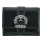 Jimmy Choo Black Leather Card Holder Wallet