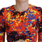 Dsquared² Multicolor Cami Long Sleeves Cropped Blouse Top