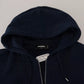 Dsquared² Blue Cotton Hooded Full Zip Men Jacket Sweater