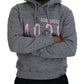 Dsquared² Gray Cotton Hooded Printed Men Pullover Sweater