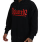 Dsquared² Black Cotton Hooded Printed Men Pullover Sweater