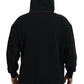 Dsquared² Black Cotton Hooded Printed Men Pullover Sweater