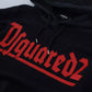 Dsquared² Black Cotton Hooded Printed Men Pullover Sweater