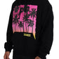 Dsquared² Black Cotton Hooded Printed Men Pullover Sweater