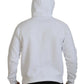 Dsquared² White Cotton Hooded Printed Men Pullover Sweater