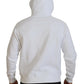 Dsquared² White Cotton Hooded Printed Pullover Sweater