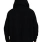 Dsquared² Black Hooded Printed Sleeves Double Zip Sweater