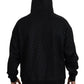 Dsquared² Black Cotton Hooded Printed Men Pullover Sweater