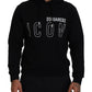 Dsquared² Black Cotton Hooded Printed Men Pullover Sweater