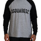 Dsquared² Two Tone Printed Long Sleeves Crew Neck T-shirt